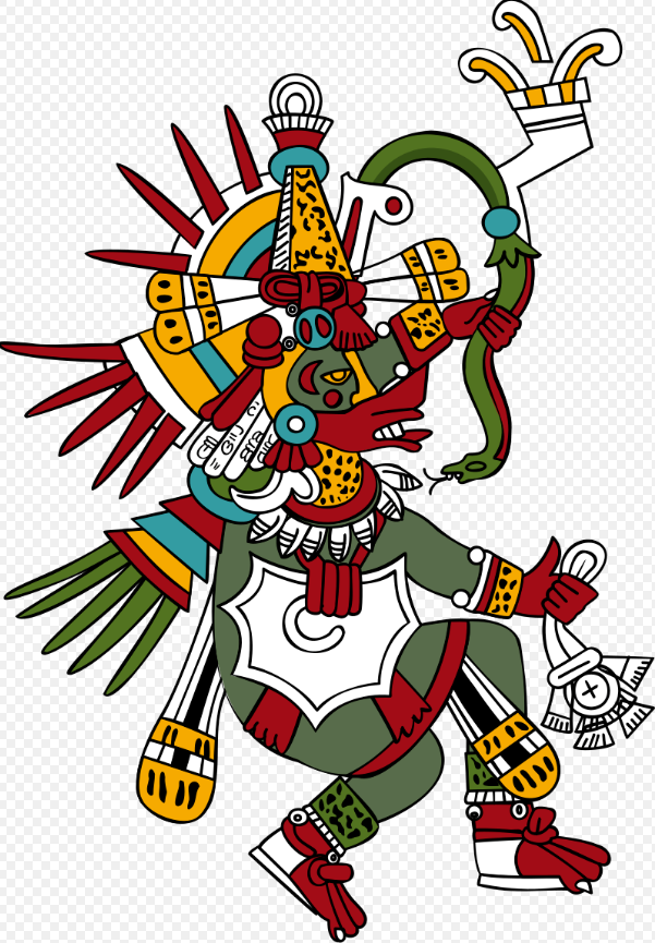 imagen del dios mesoamericano Serpiente Emplumada.